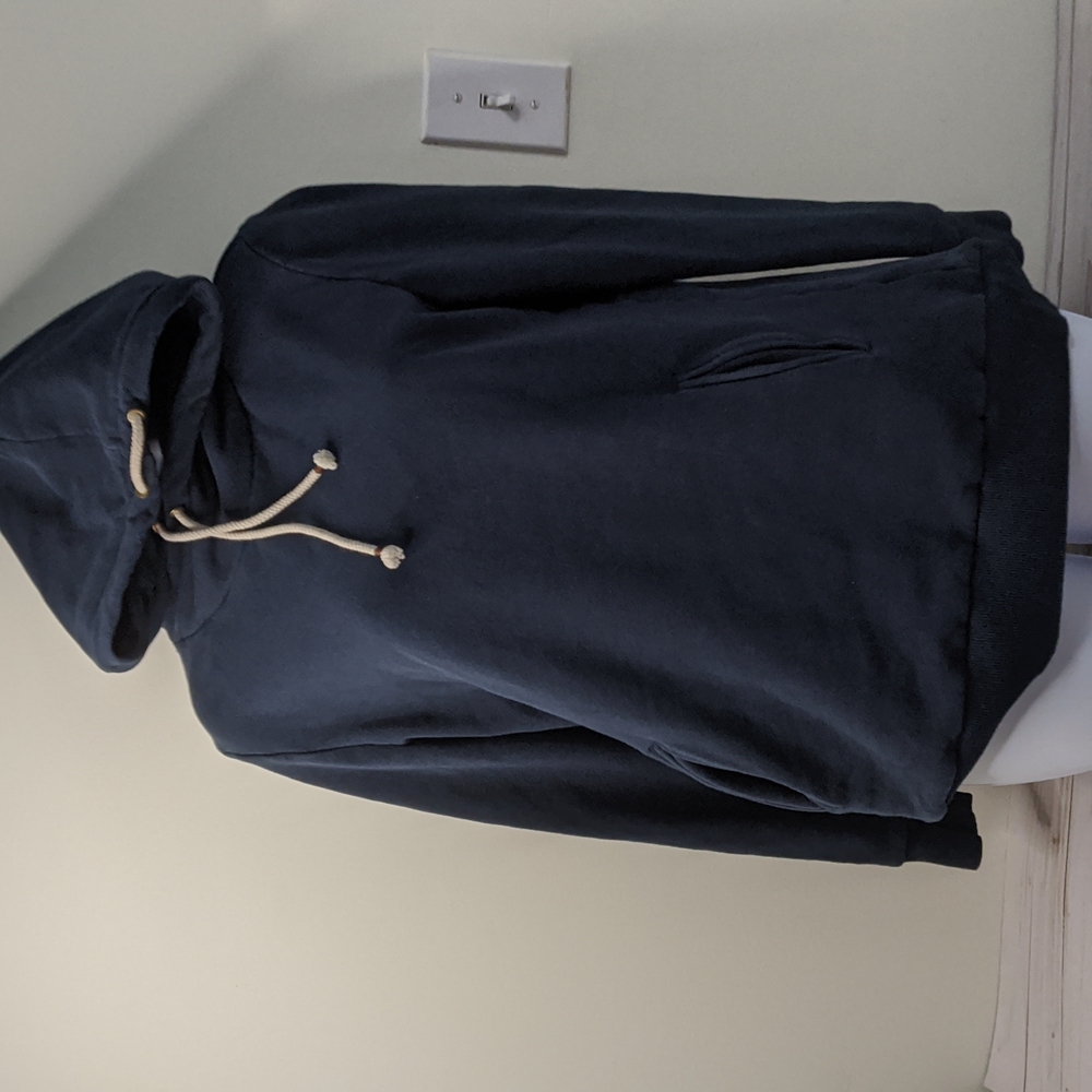 Ampersand Avenue DoubleHood Drawstring Hoodie Navy Size Medium